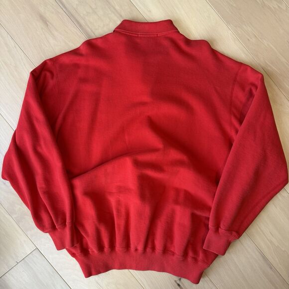 Vintage Polo Ralph Lauren Golf Sweatshirt Large Red 90s Sportswear Fleece RRL - Picture 8 of 9